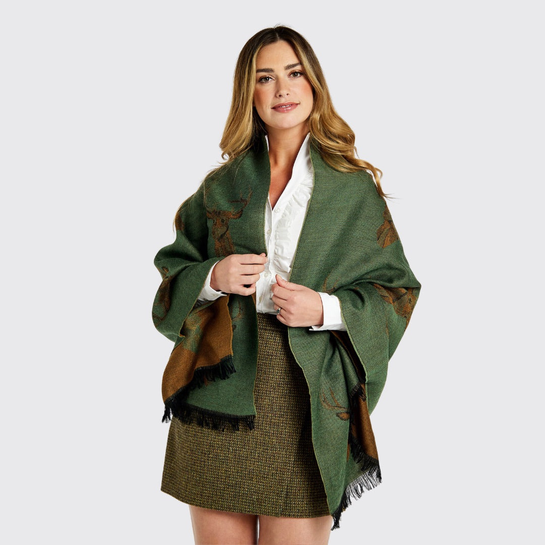 Dubarry Women's Heatherbell Stole in Dusky Green