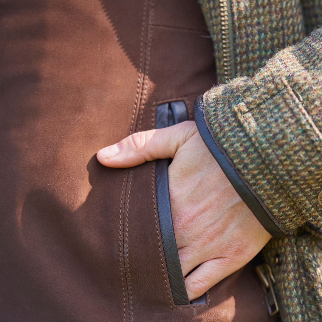 Dubarry Women's Kingston Leather Gilet in Walnut