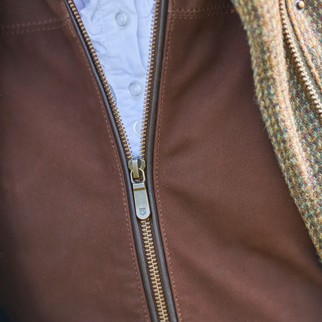 Dubarry Women's Kingston Leather Gilet in Walnut