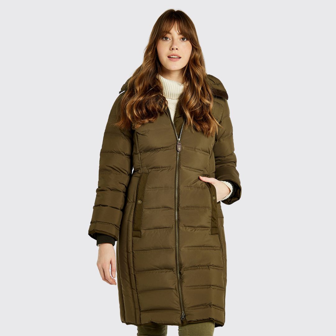 Dubarry Women's Meyers Long Length Coat in Breen