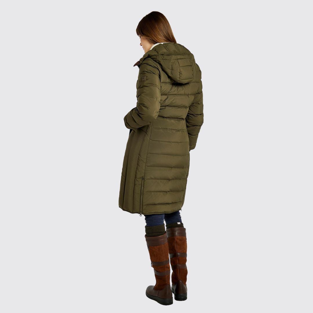 Dubarry Women's Meyers Long Length Coat in Olive