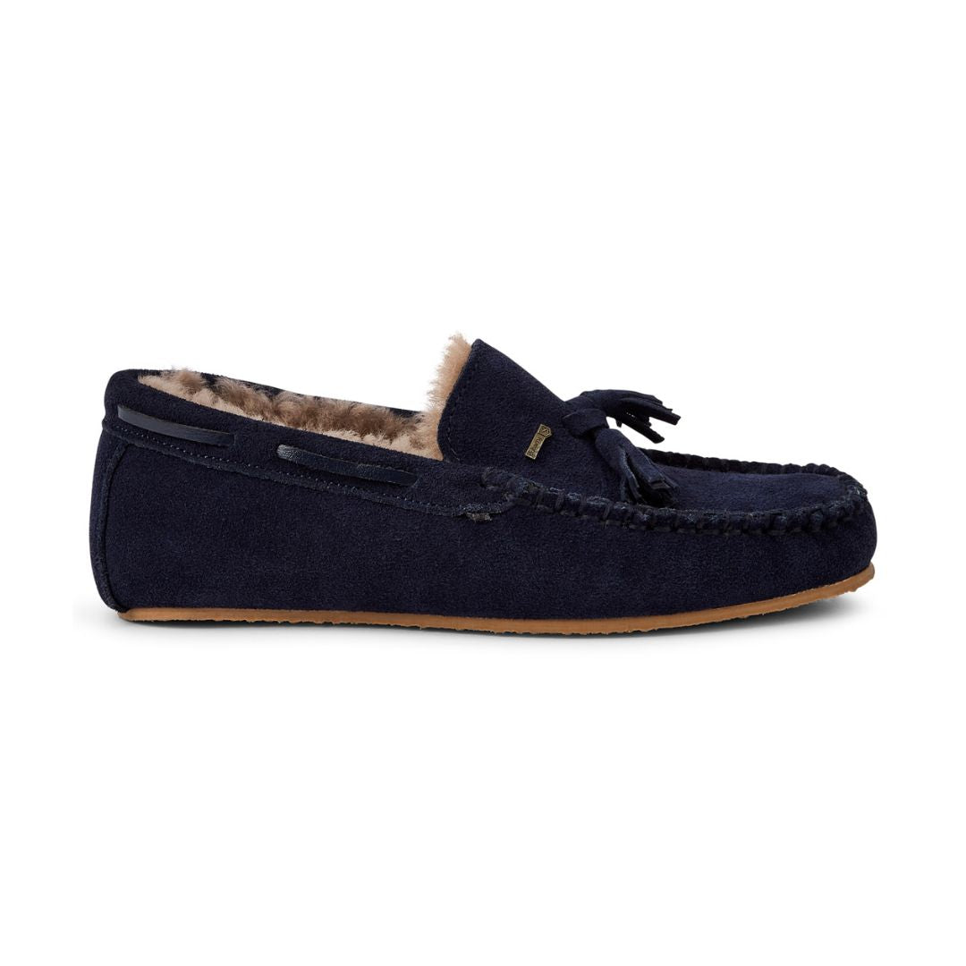 Dubarry Women's Rosslare Moccasin Slipper in French Navy