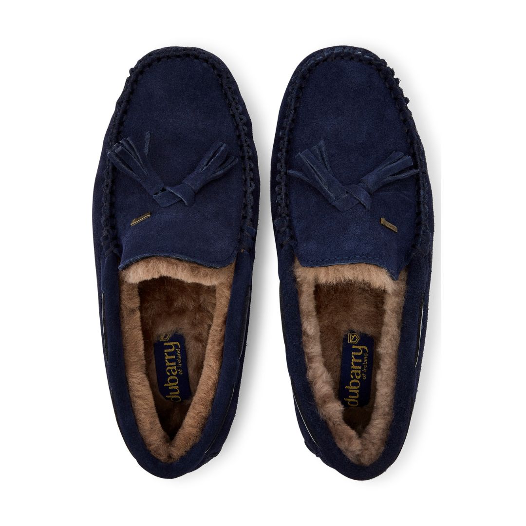Dubarry Women's Rosslare Moccasin Slipper in French Navy