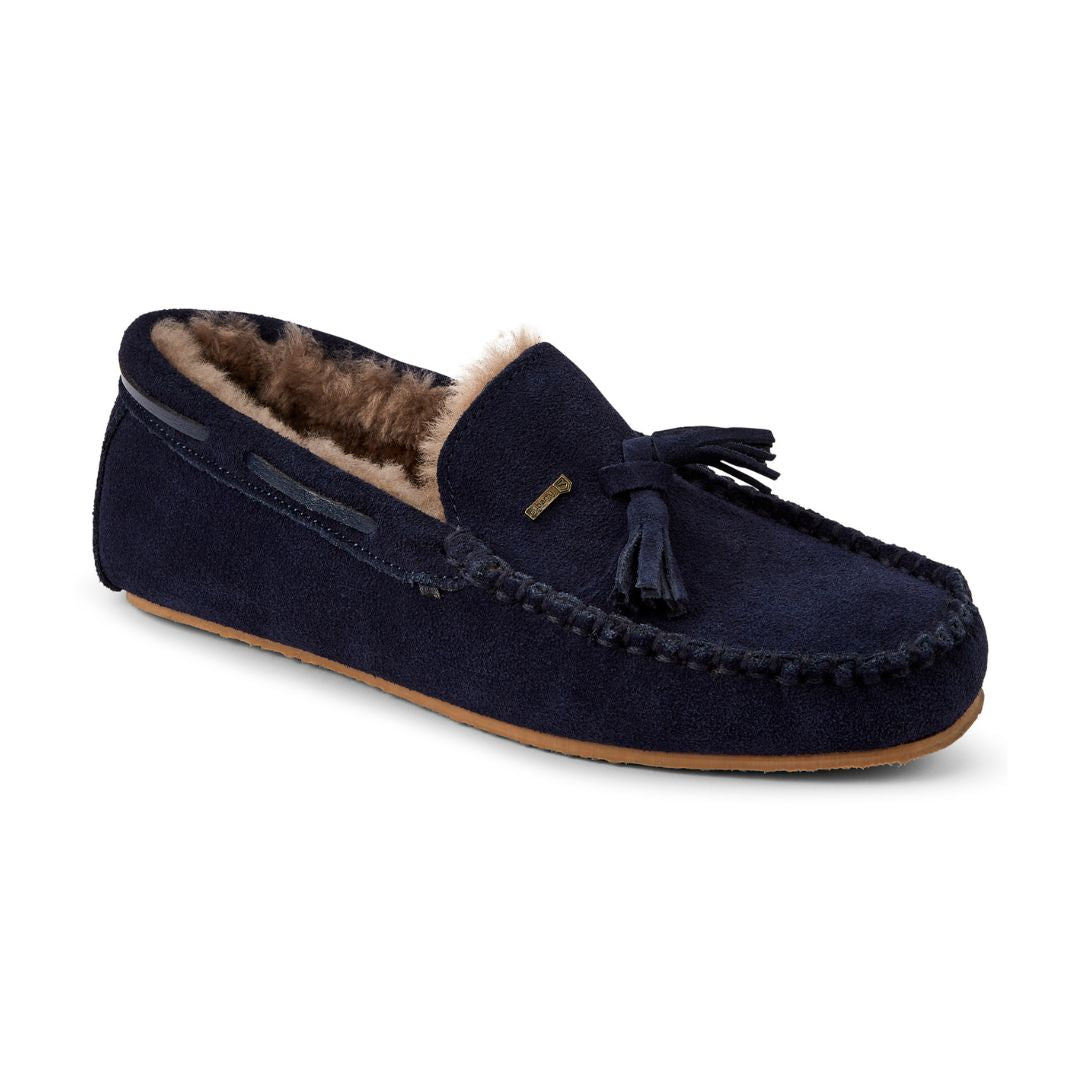 Dubarry Women's Rosslare Moccasin Slipper in French Navy