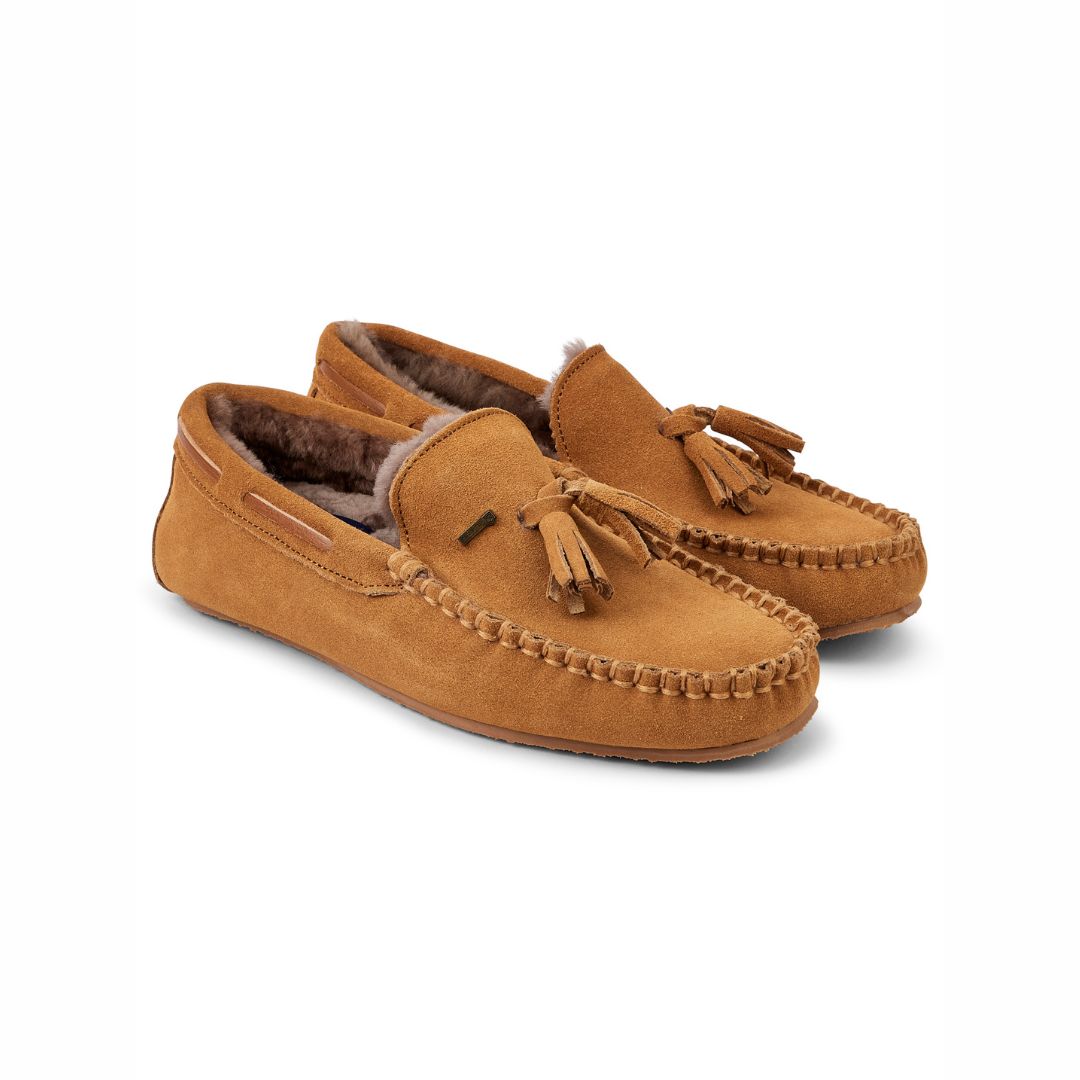 Dubarry Women's Rosslare Moccasin Slipper in Sand