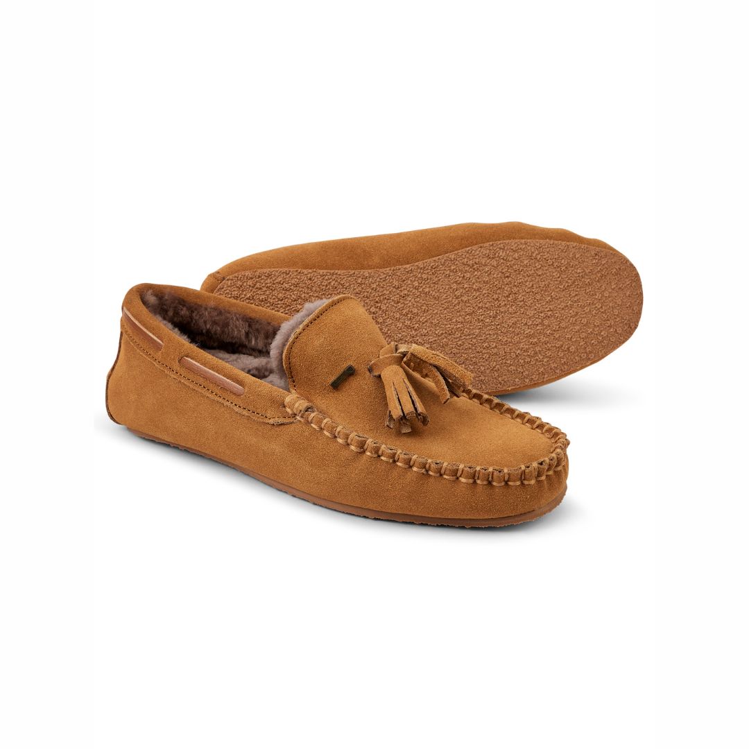 Dubarry Women's Rosslare Moccasin Slipper in Sand