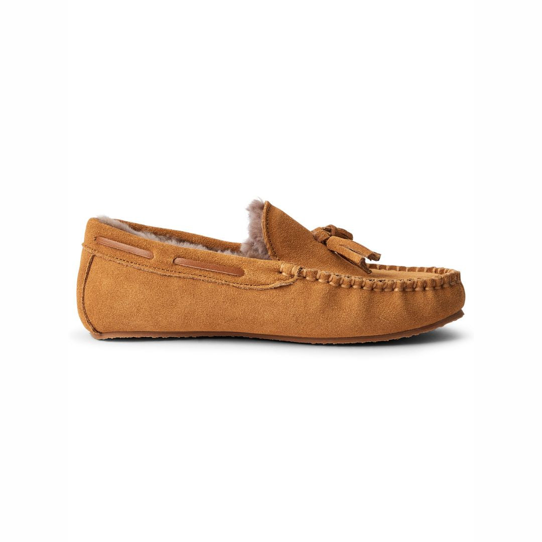 Dubarry Women's Rosslare Moccasin Slipper in Sand