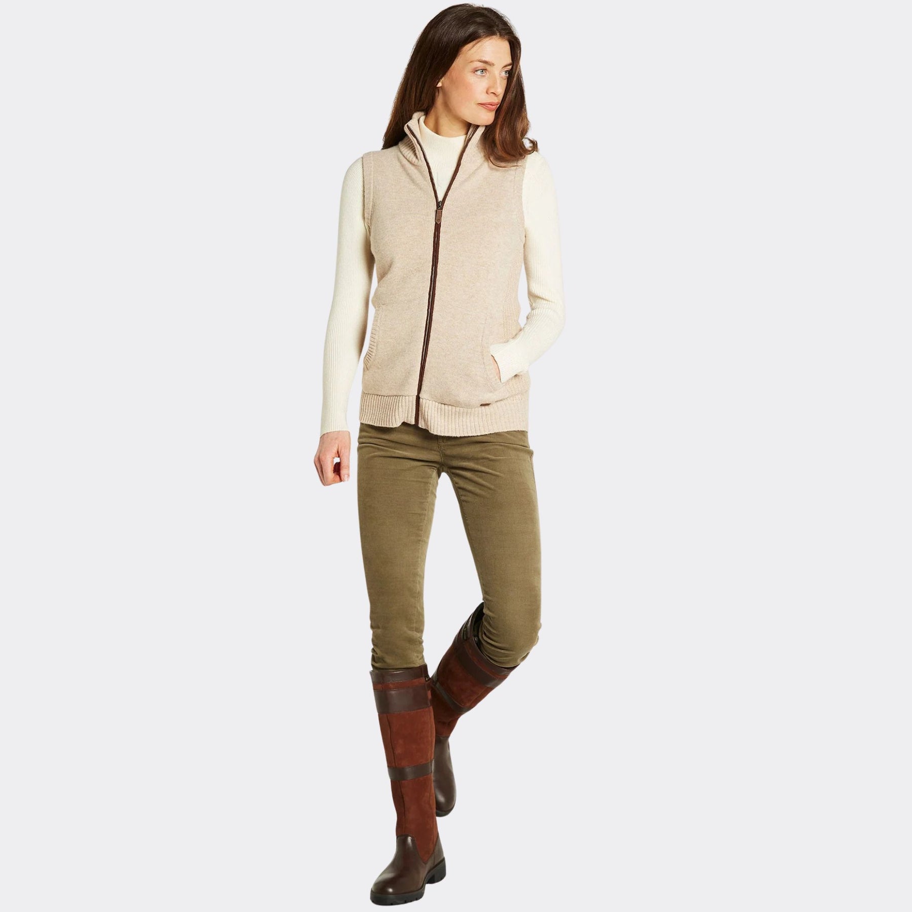 Dubarry Women's Sheedy Knit Gilet in Oak