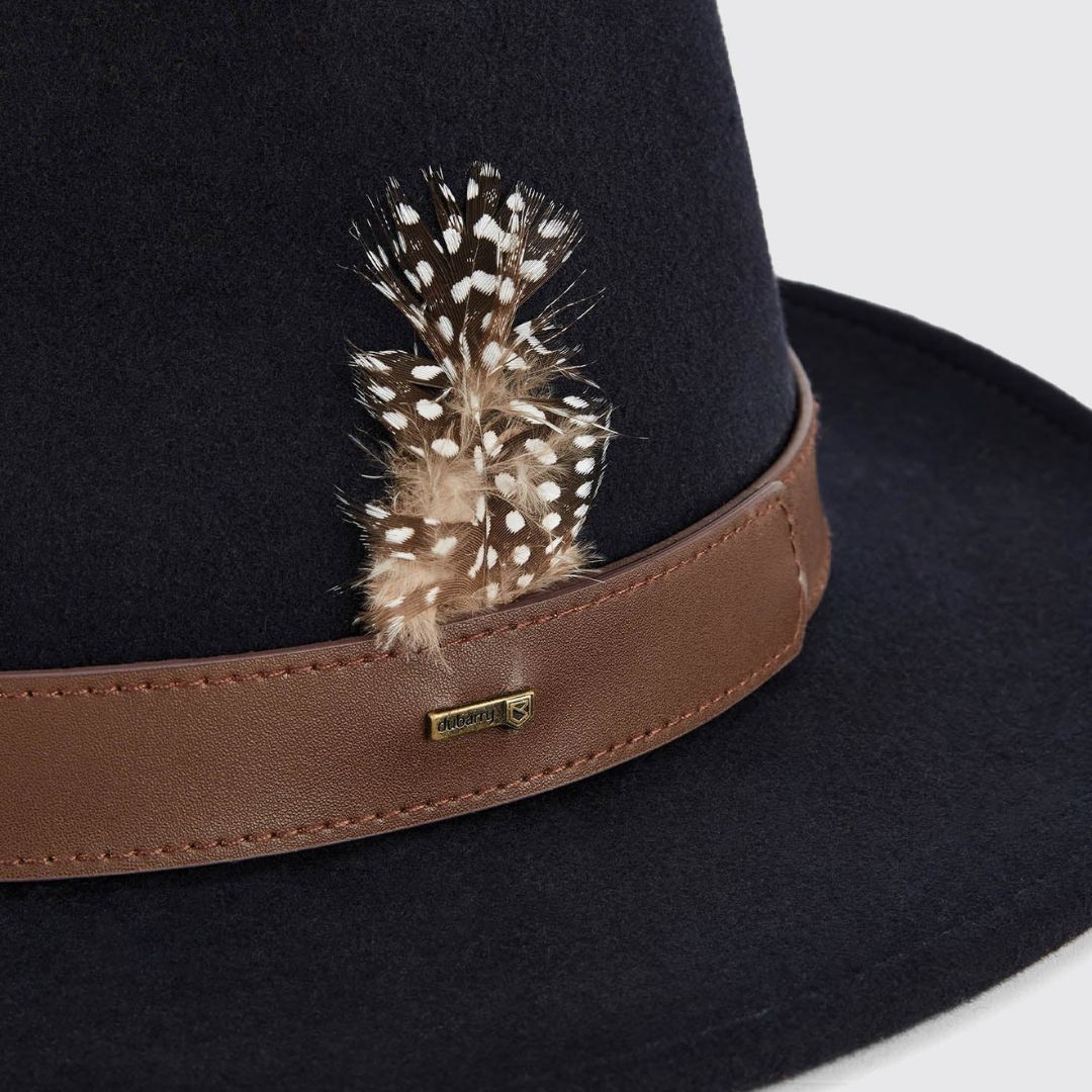 Dubarry Gallagher Fedora Felt Hat in Navy