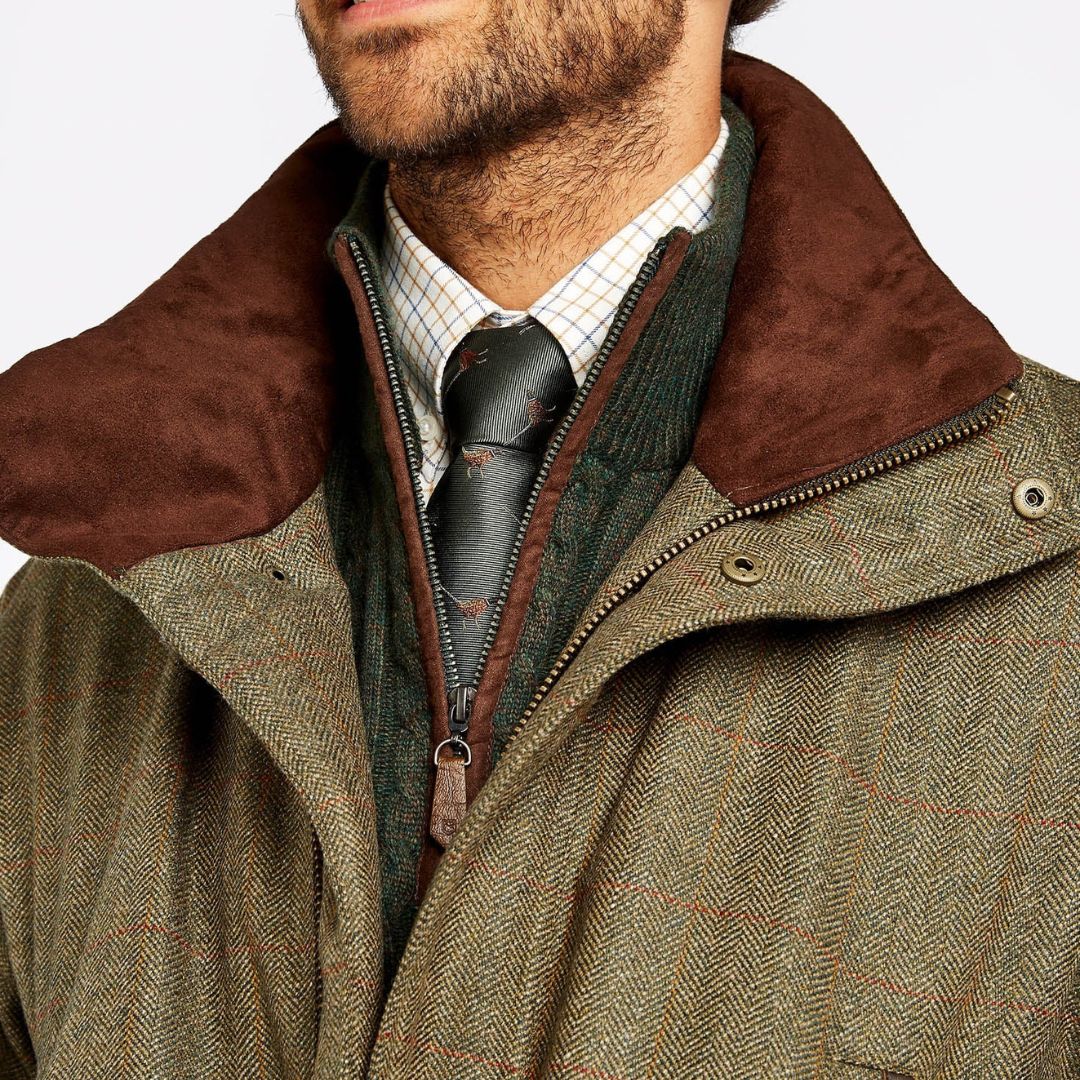 Dubarry Men's Ballinturbet Tweed Jacket in Cedar