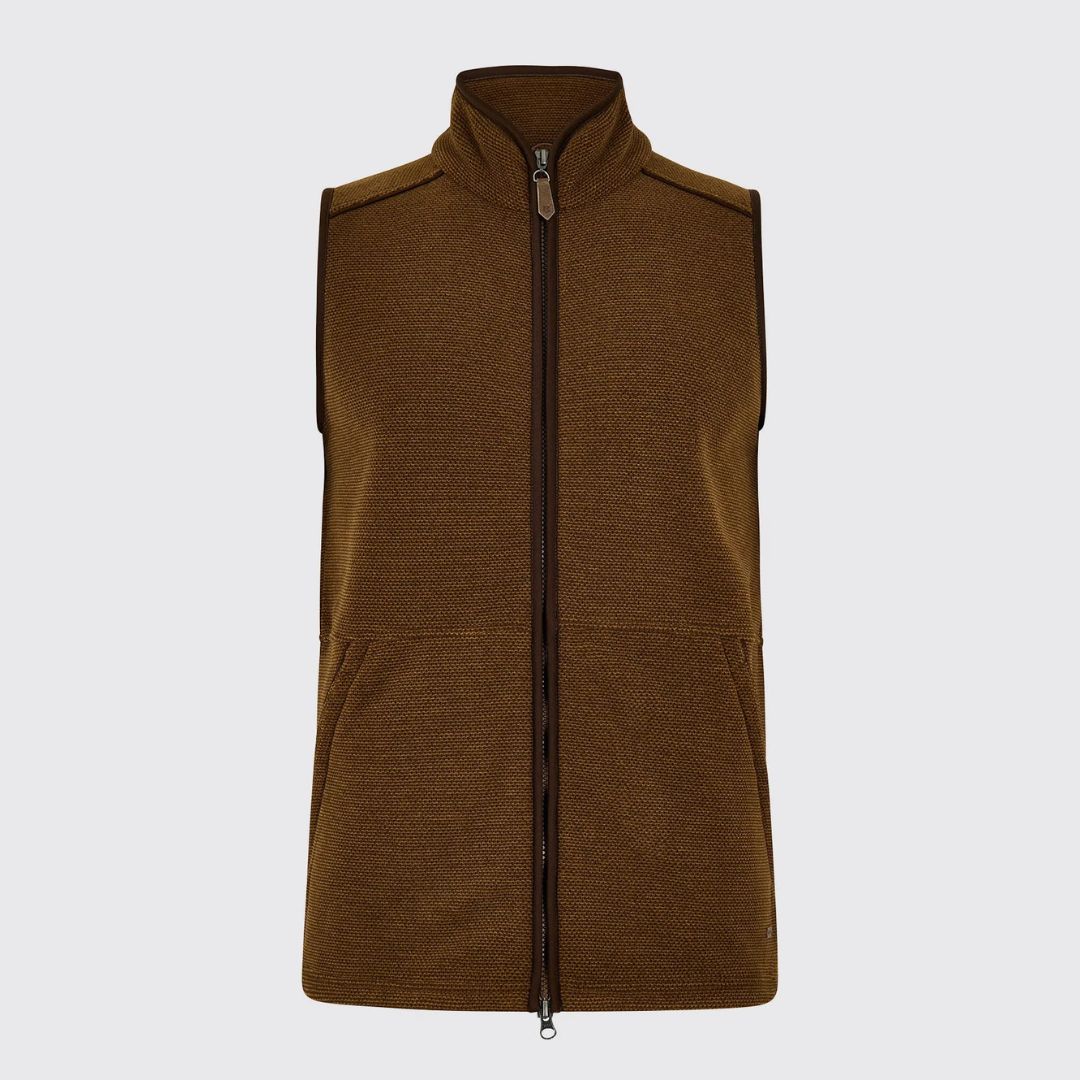 Dubarry Men's Lifford Fleece Gilet in Walnut