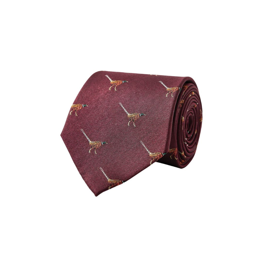 Dubarry Men's Madden Silk Tie in Merlot