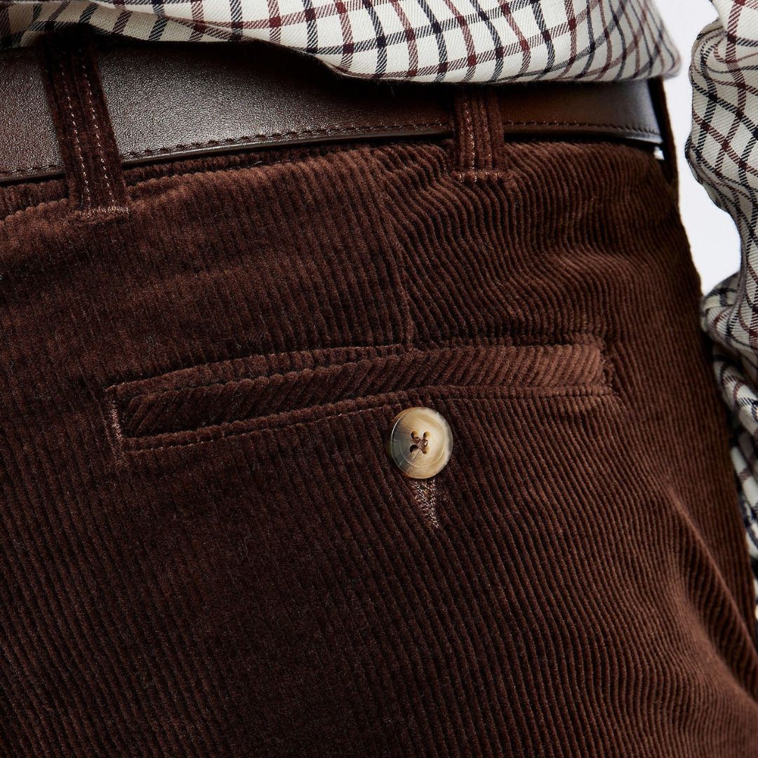 Dubarry Men's Stride Corduroy Trousers in Brown