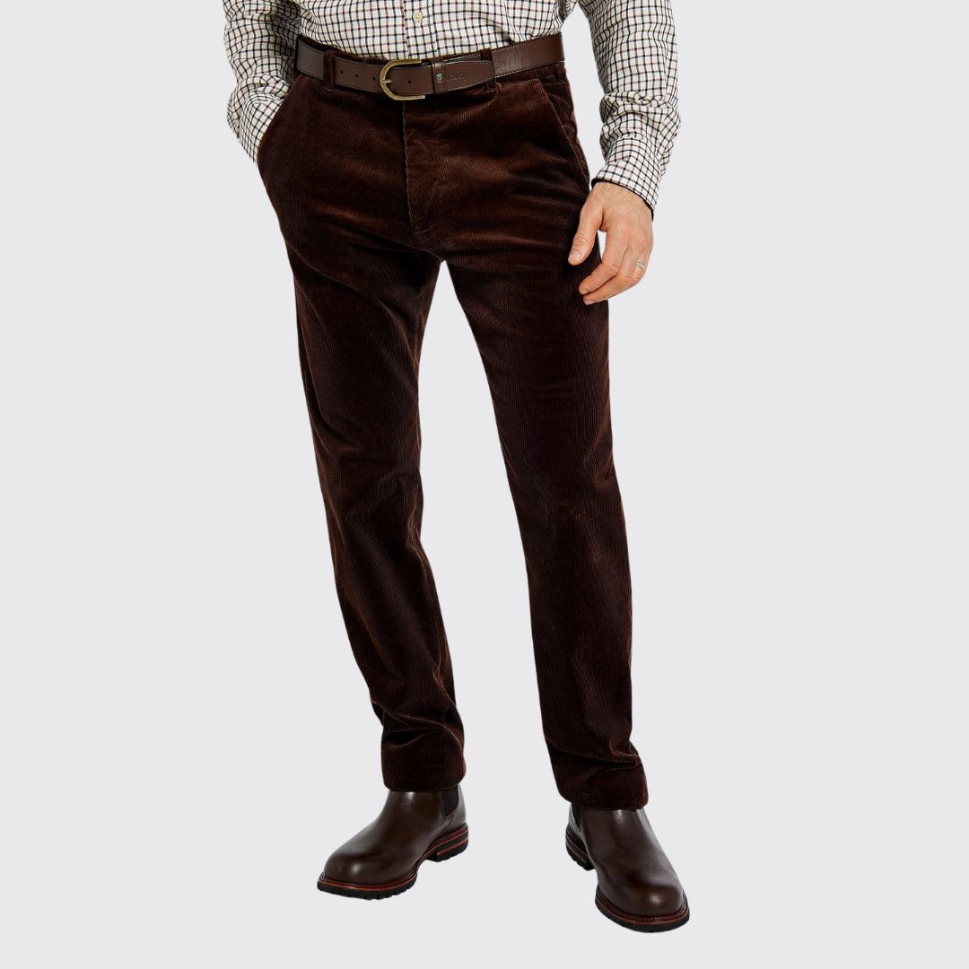Dubarry Men's Stride Corduroy Trousers in Brown