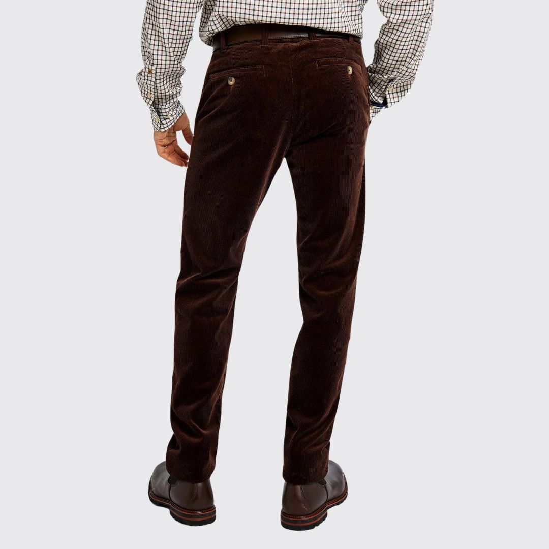 Dubarry Men's Stride Corduroy Trousers in Brown