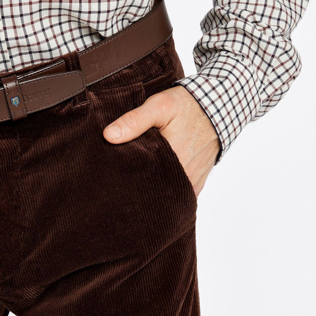 Dubarry Men's Stride Corduroy Trousers in Brown