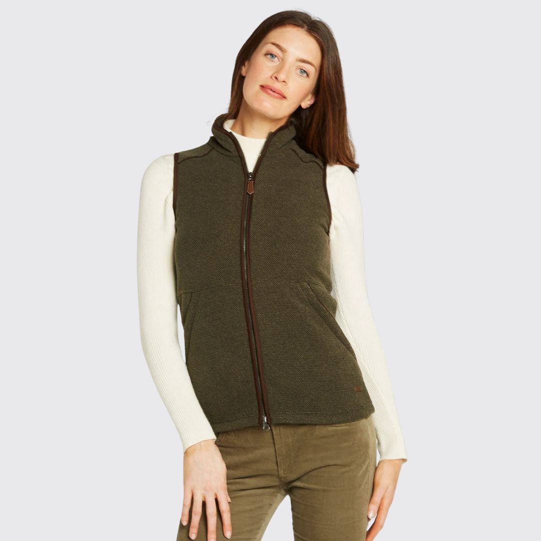 Dubarry Women's Carbury Women's Fleece Gilet in Olive