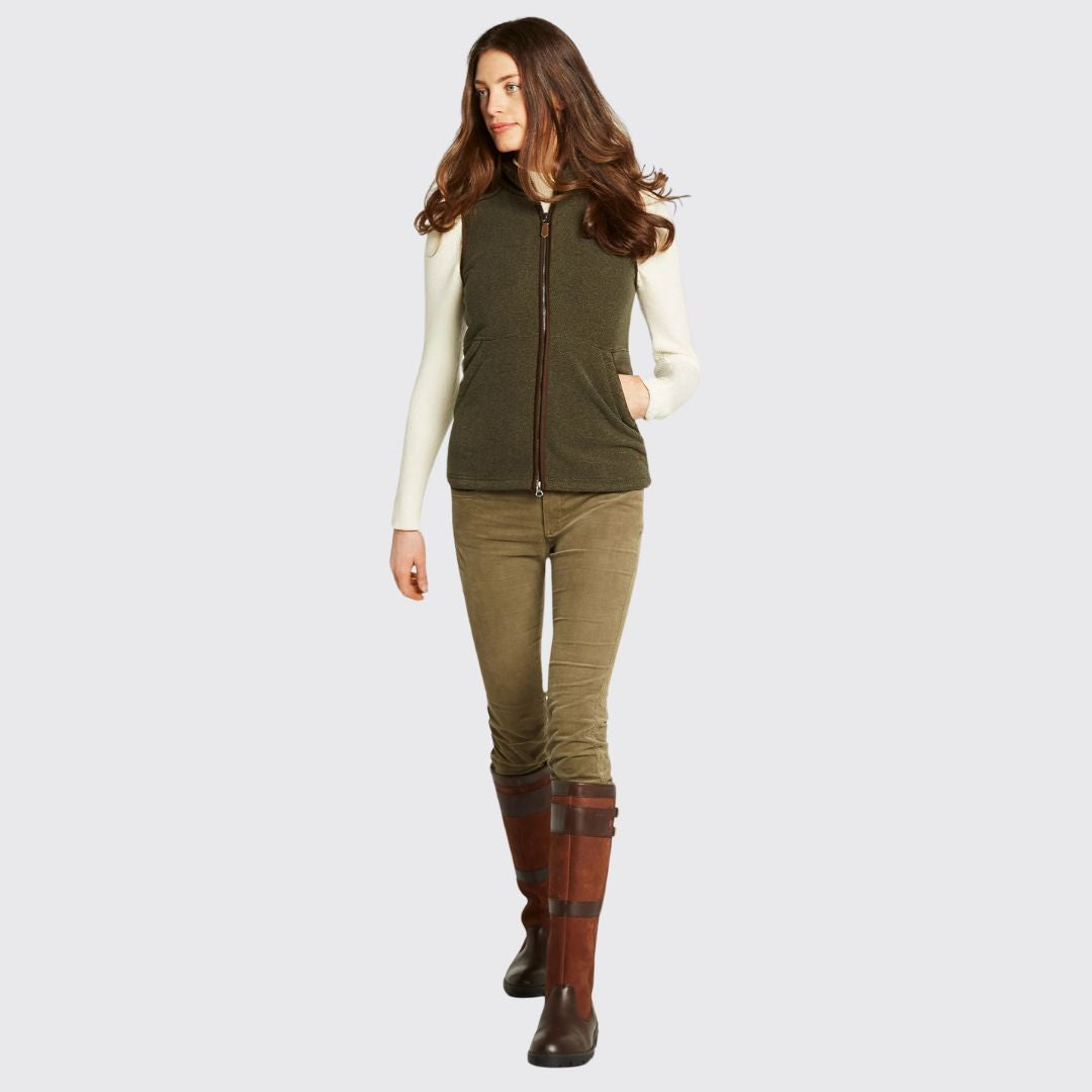 Dubarry Women's Carbury Women's Fleece Gilet in Olive
