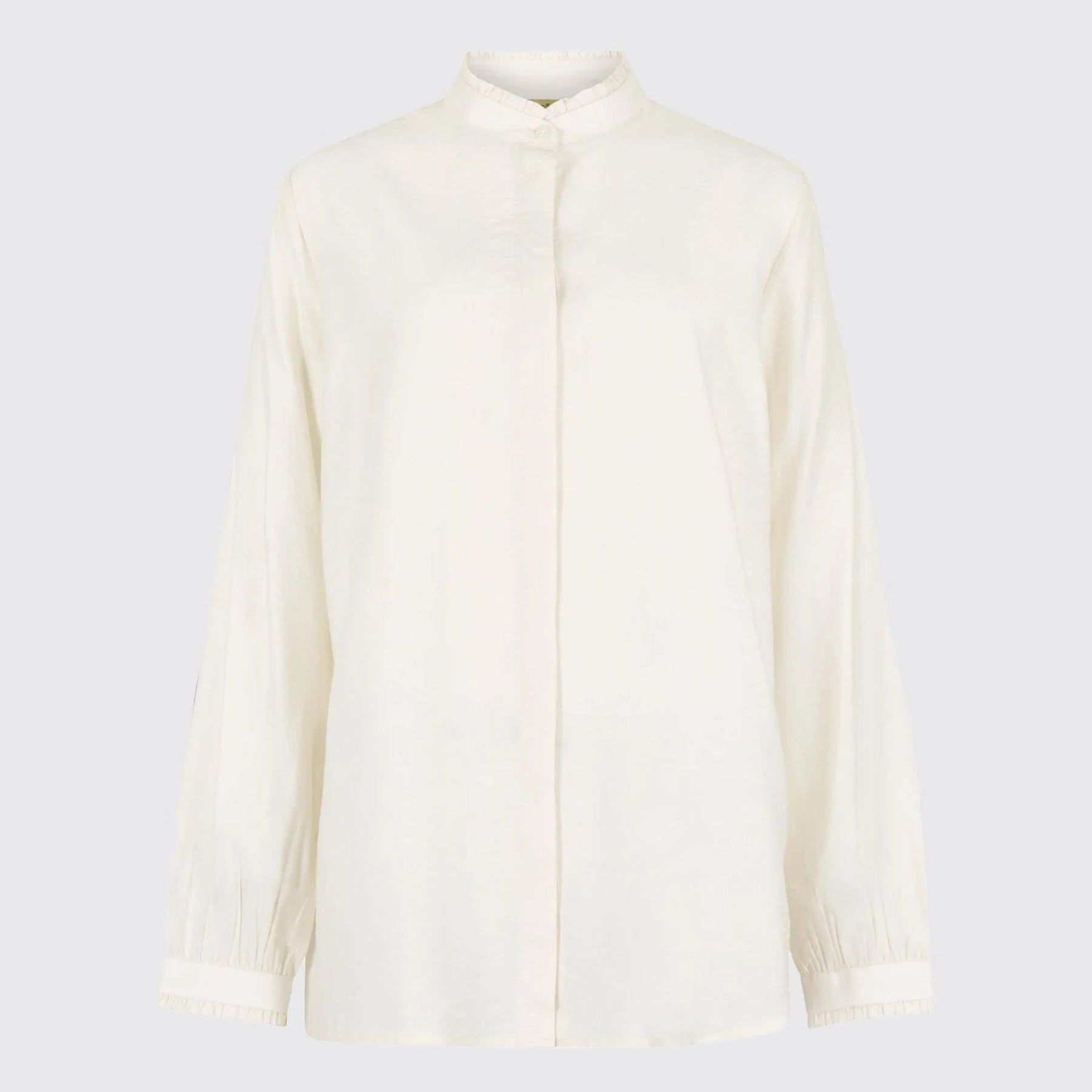 White blouse on a light gray background
