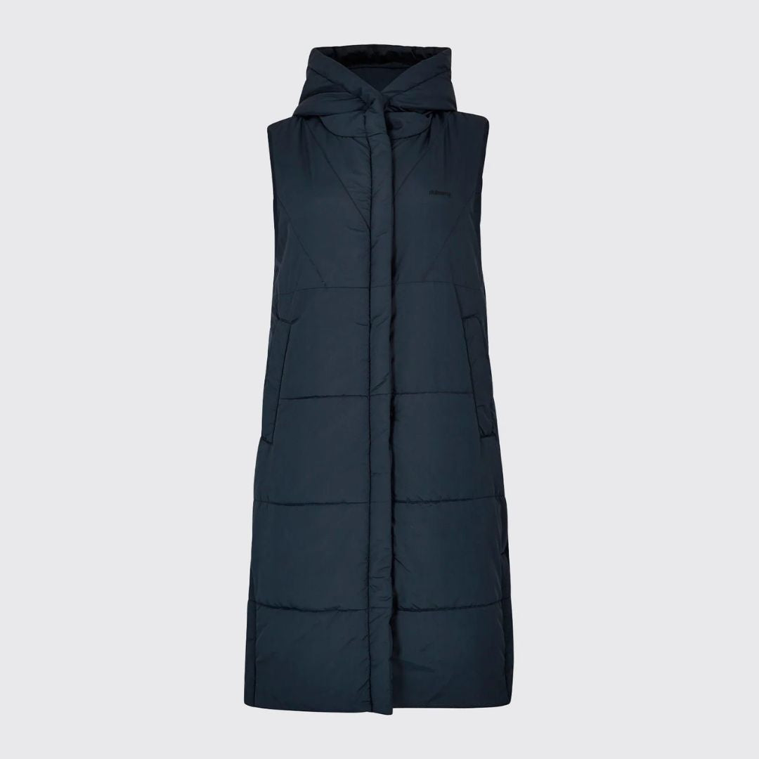 Dubarry Women's Ryan Hooded Long Gilet in Navy