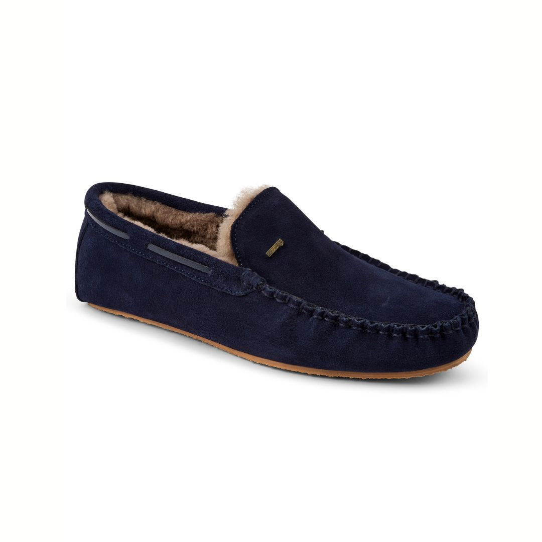 Dubarry Men's Ventry Moccasin Slipper in French Navy