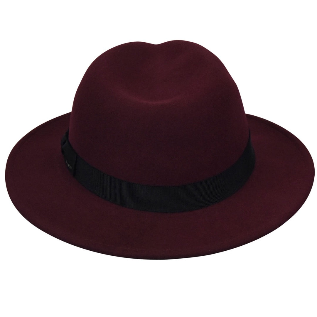 Bailey Curtis Fedora Hat in Port