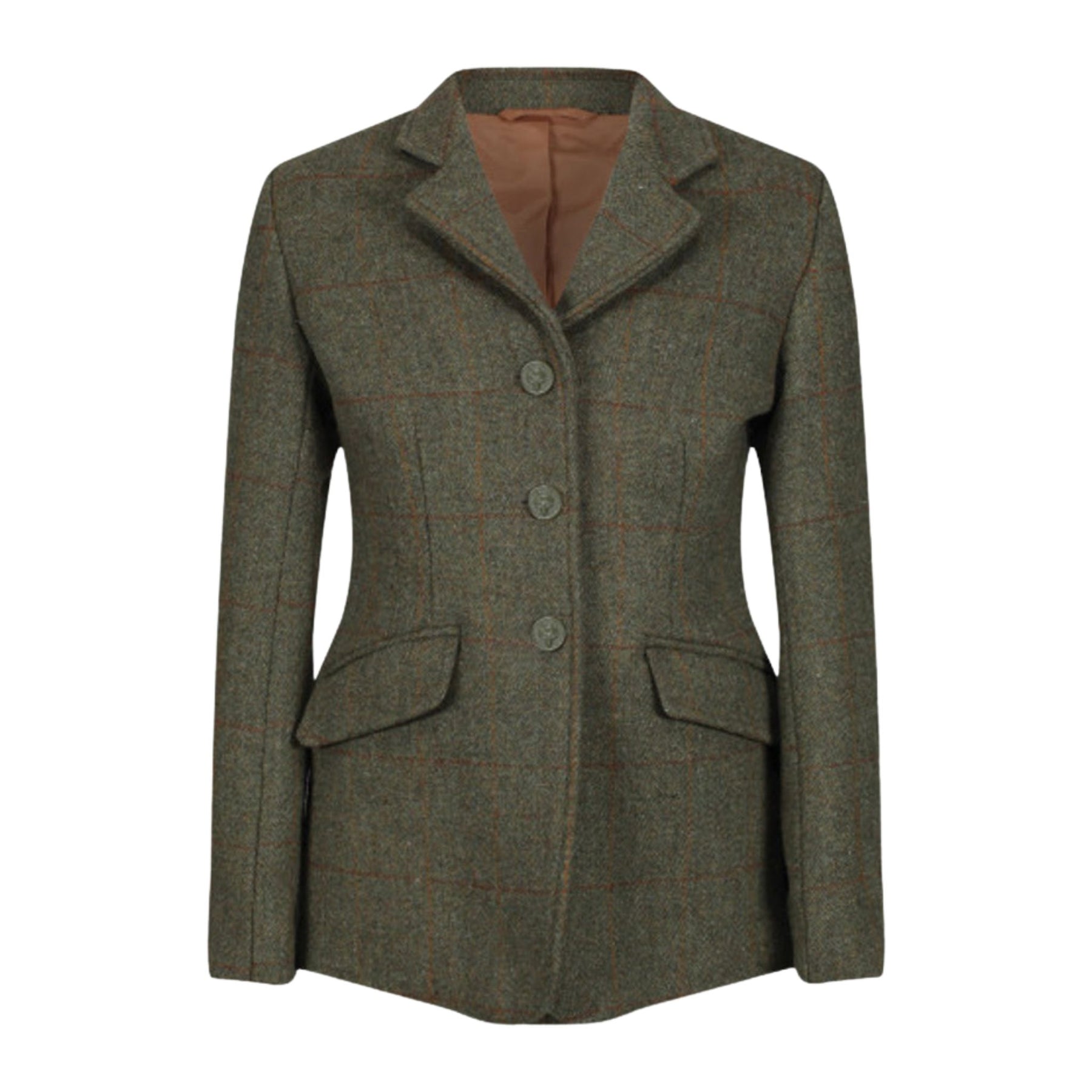 Equetech Kids Claydon Tweed Riding Jacket in Green