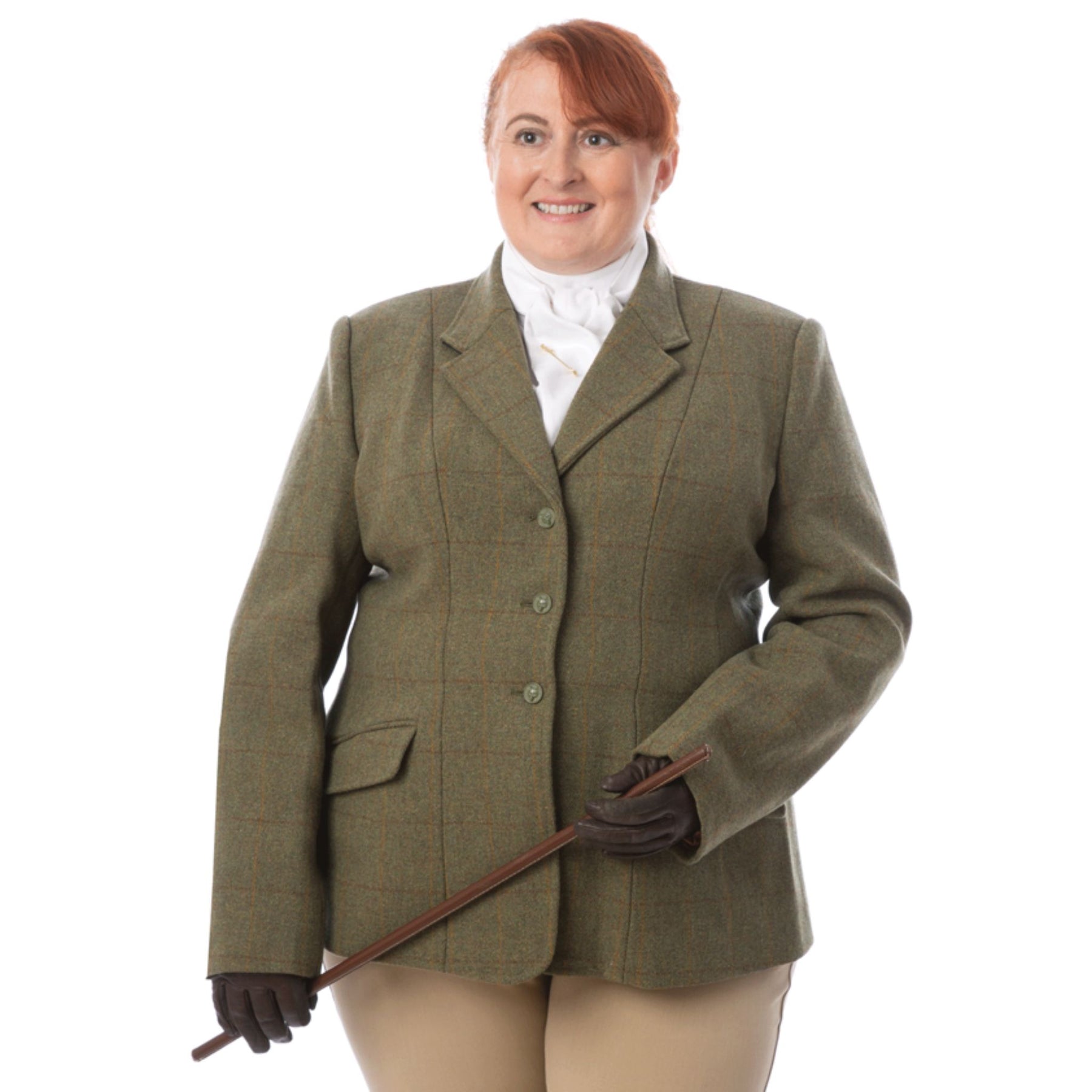 Equetech Women's Claydon Tweed Riding Jacket in Green
