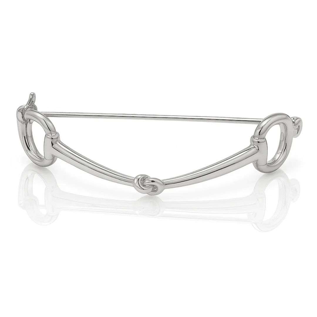 Equetech Snaffle Stock Pin Silver