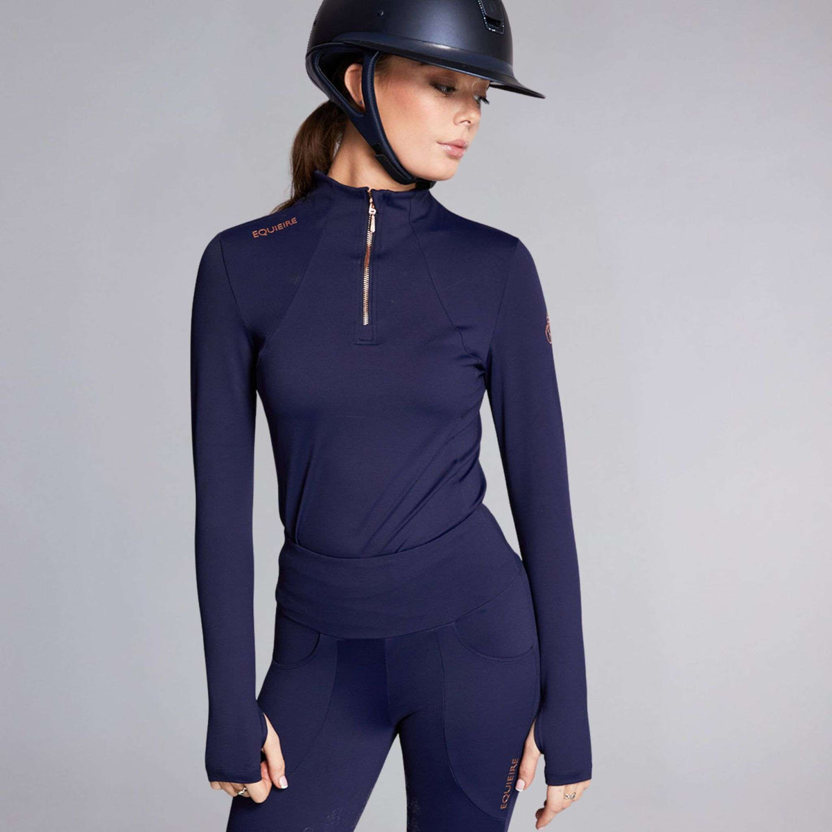Equieire Women's Emily Riding Top in Navy