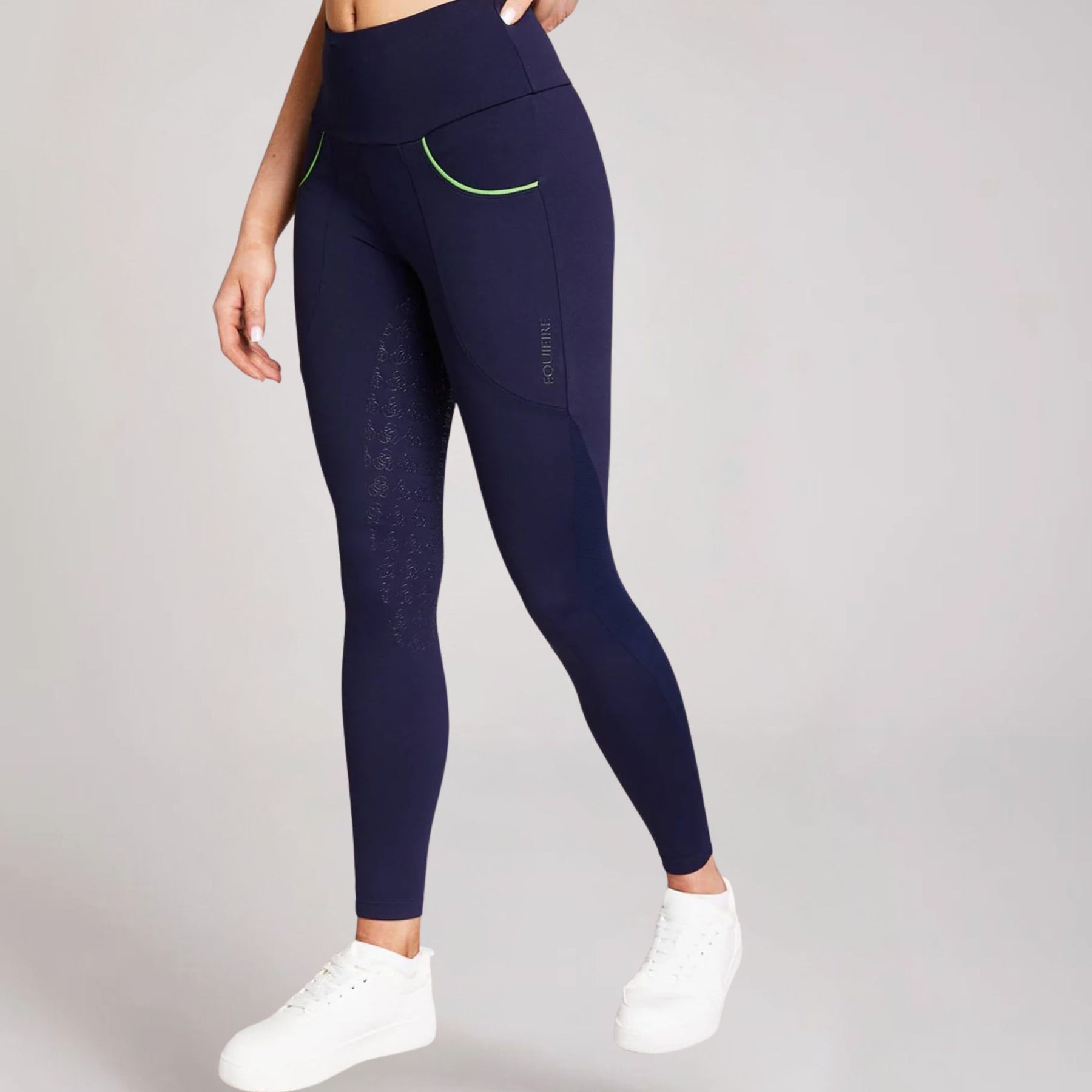Equieire Women's Jessica Perform Full Seat Riding Leggings in Team Ireland - Navy