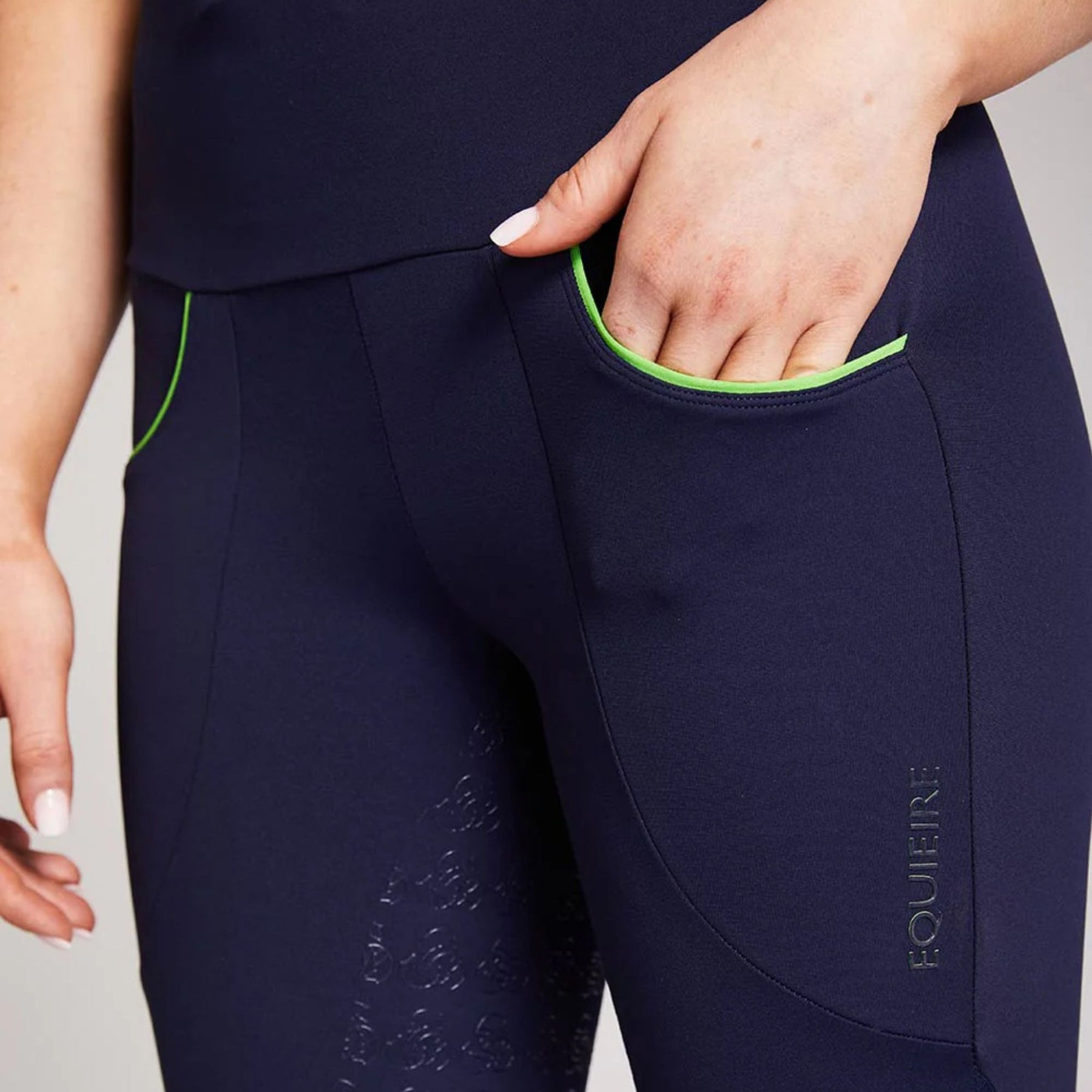 Equieire Women's Jessica Perform Full Seat Riding Leggings in Team Ireland - Navy