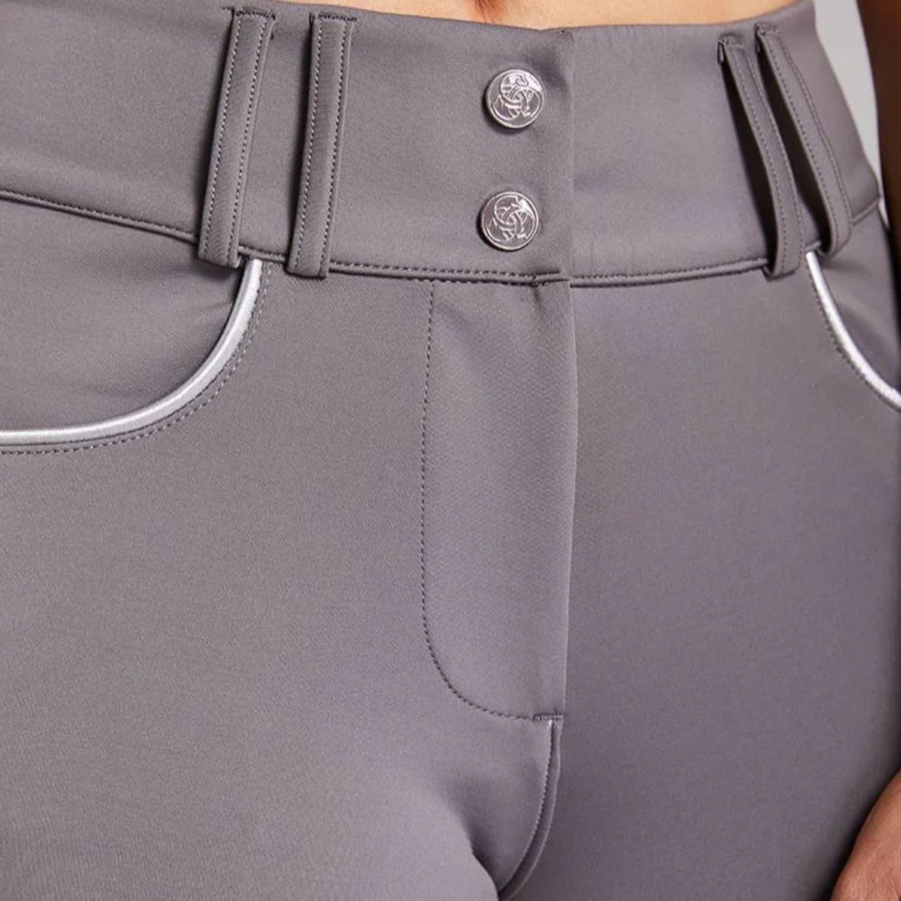 Equieire Women's Olivia Riding Breeches in Taupe Grey