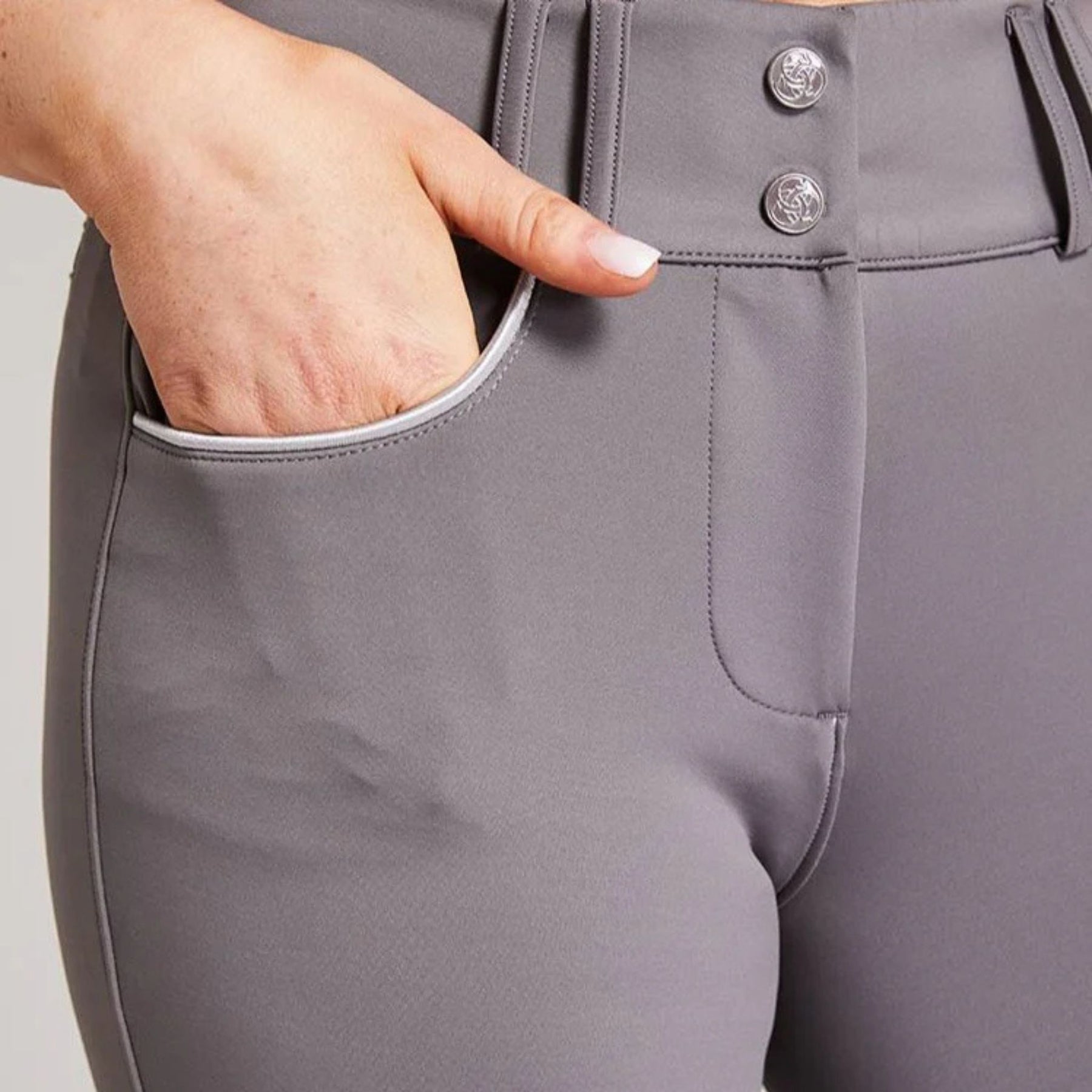 Equieire Women's Olivia Riding Breeches in Taupe Grey
