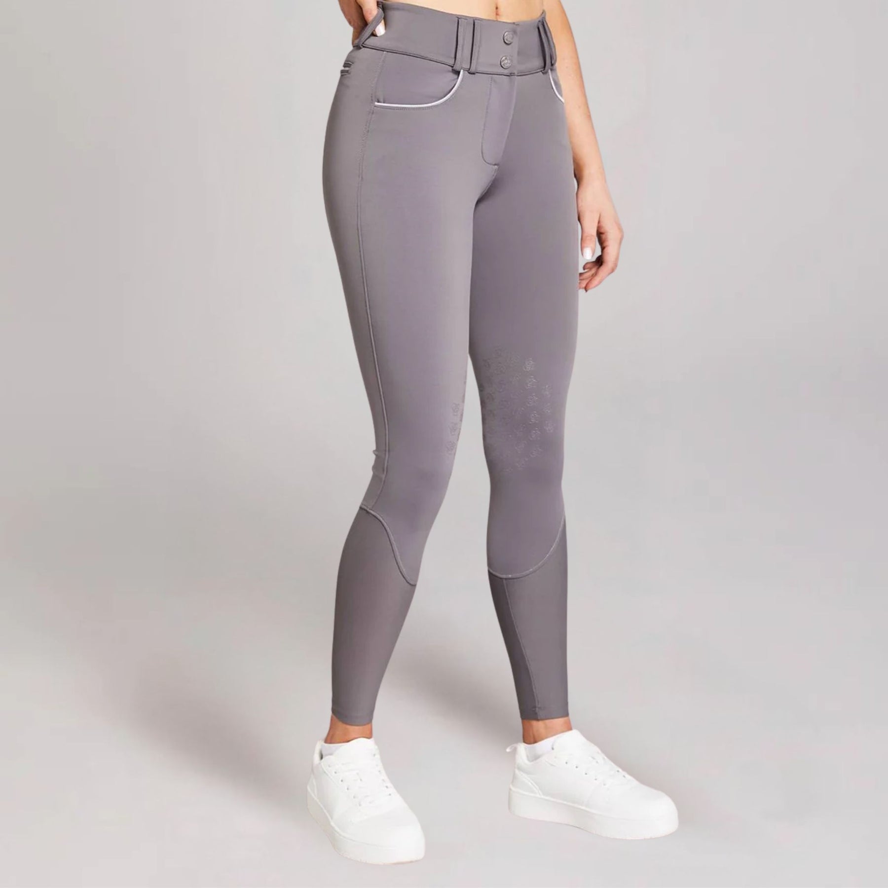 Equieire Women's Olivia Riding Breeches in Taupe Grey