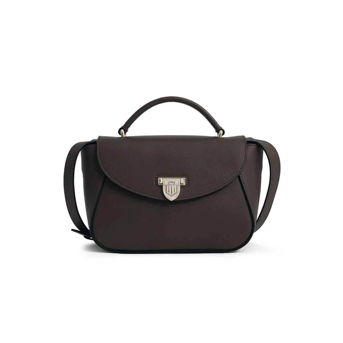 Fairfax & Favor Blenheim Leather Mini Handbag in Mahogany