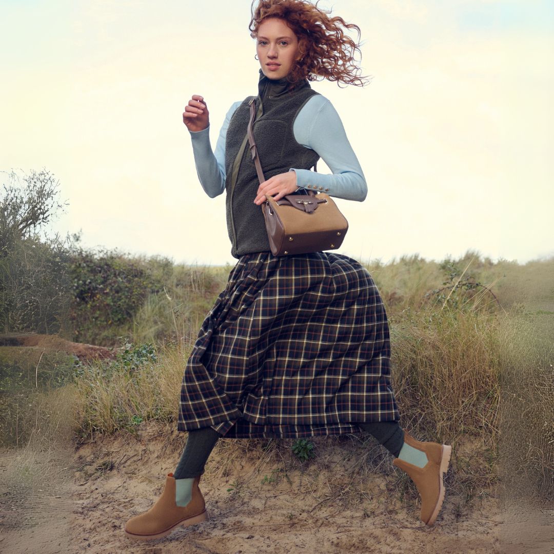 Fairfax & Favor Boudica Ankle Boot in Tan & Mint