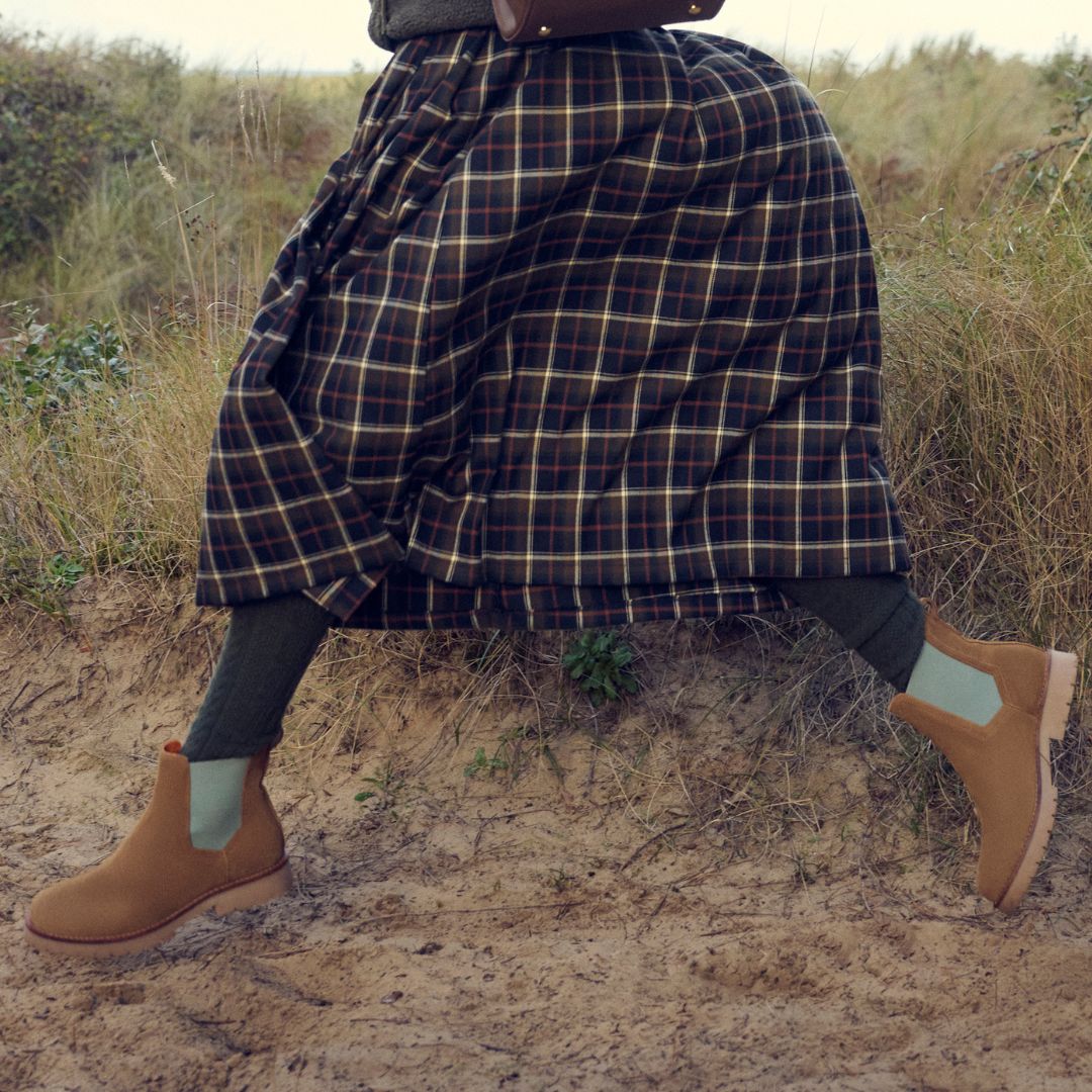 Fairfax & Favor Boudica Ankle Boot in Tan & Mint