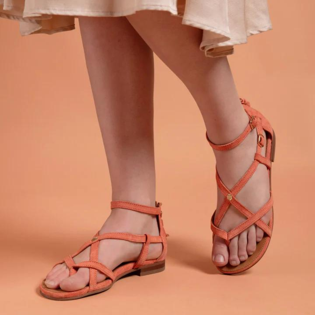 Fairfax & Favor Brancaster Sandal in Melon