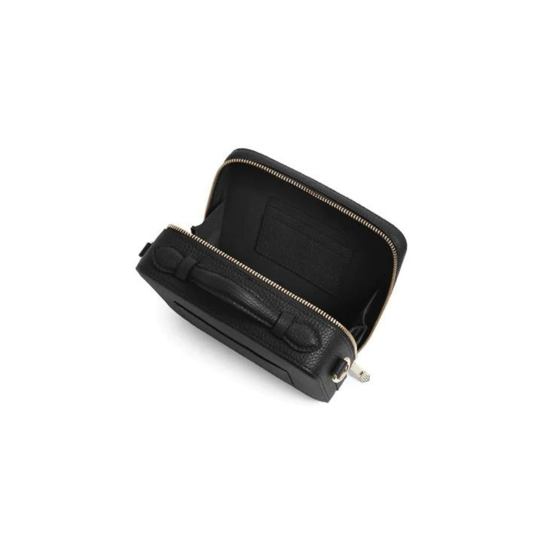 Fairfax & Favor Buckingham Crossbody Leather Bag in Black
