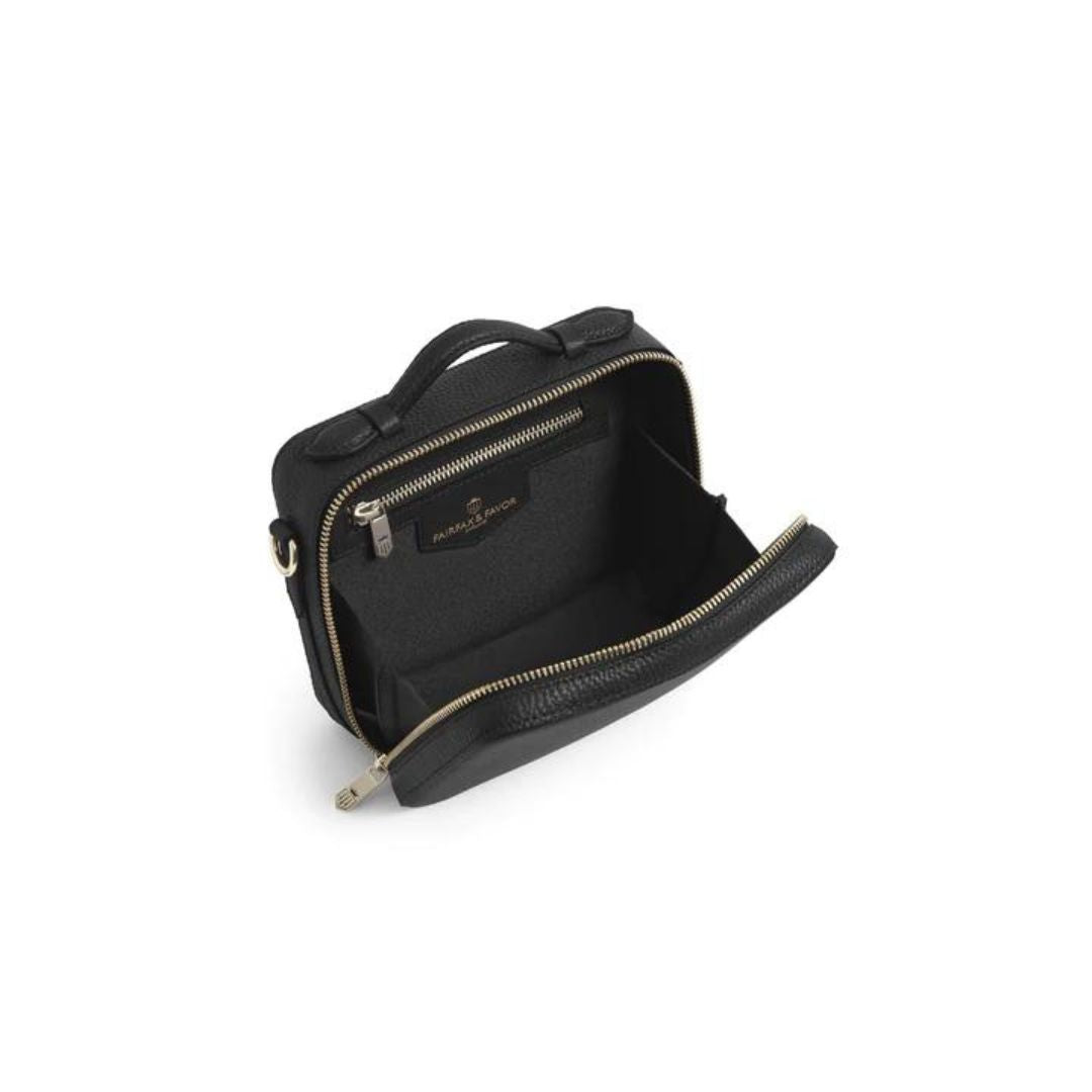 Fairfax & Favor Buckingham Crossbody Leather Bag in Black
