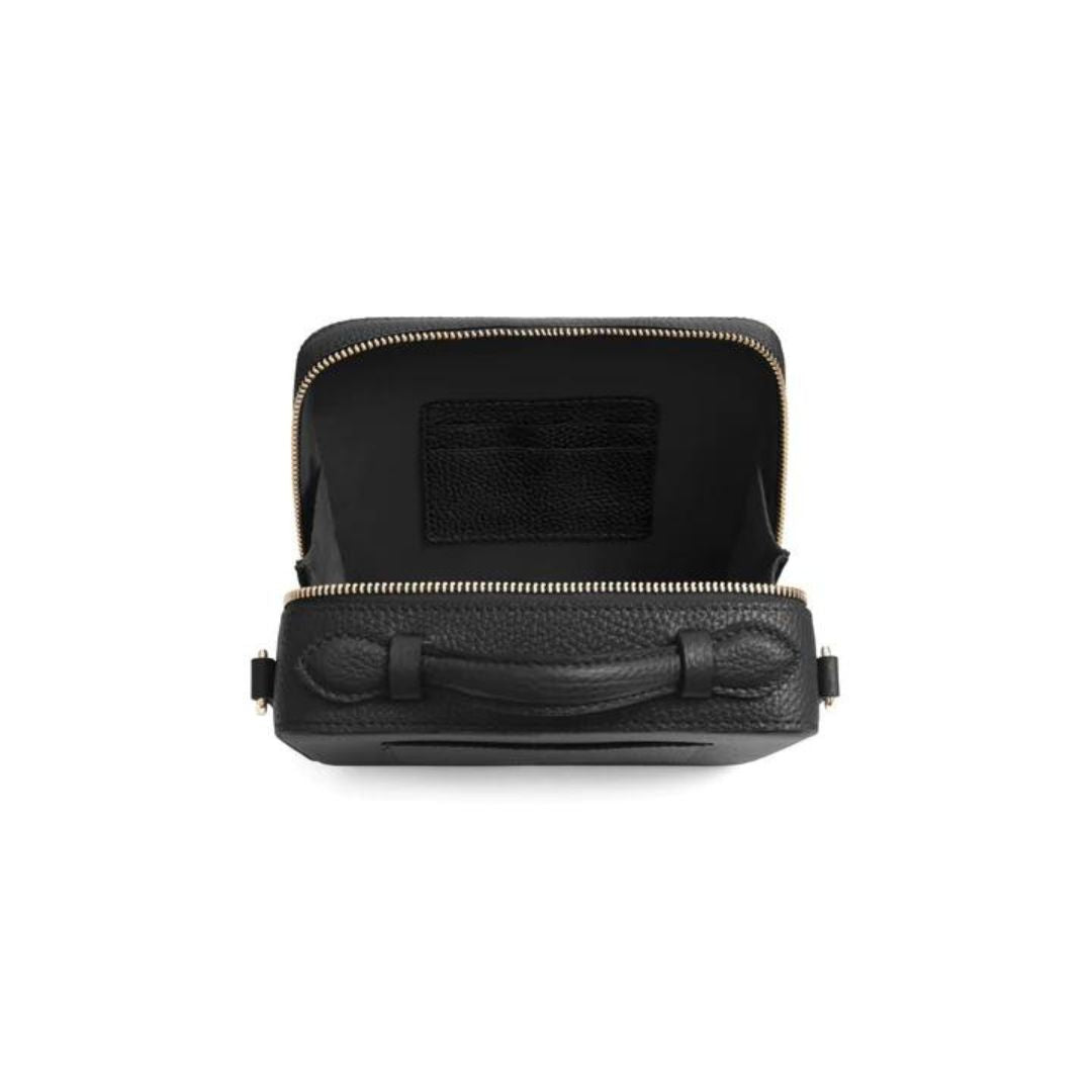 Fairfax & Favor Buckingham Crossbody Leather Bag in Black