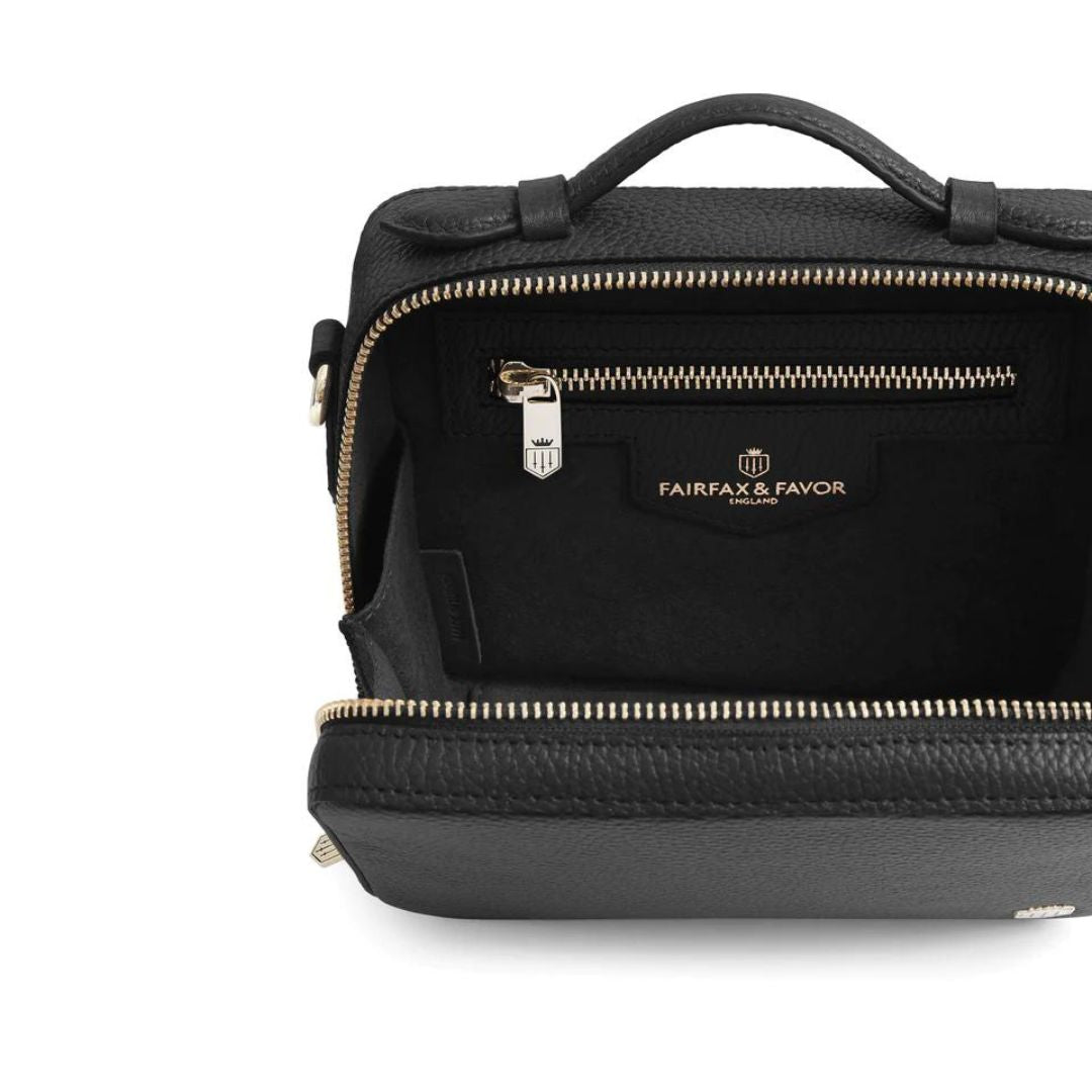 Fairfax & Favor Buckingham Crossbody Leather Bag in Black