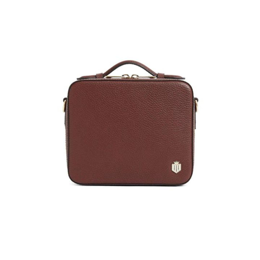 Fairfax & Favor Buckingham Crossbody Leather Bag in Burgundy