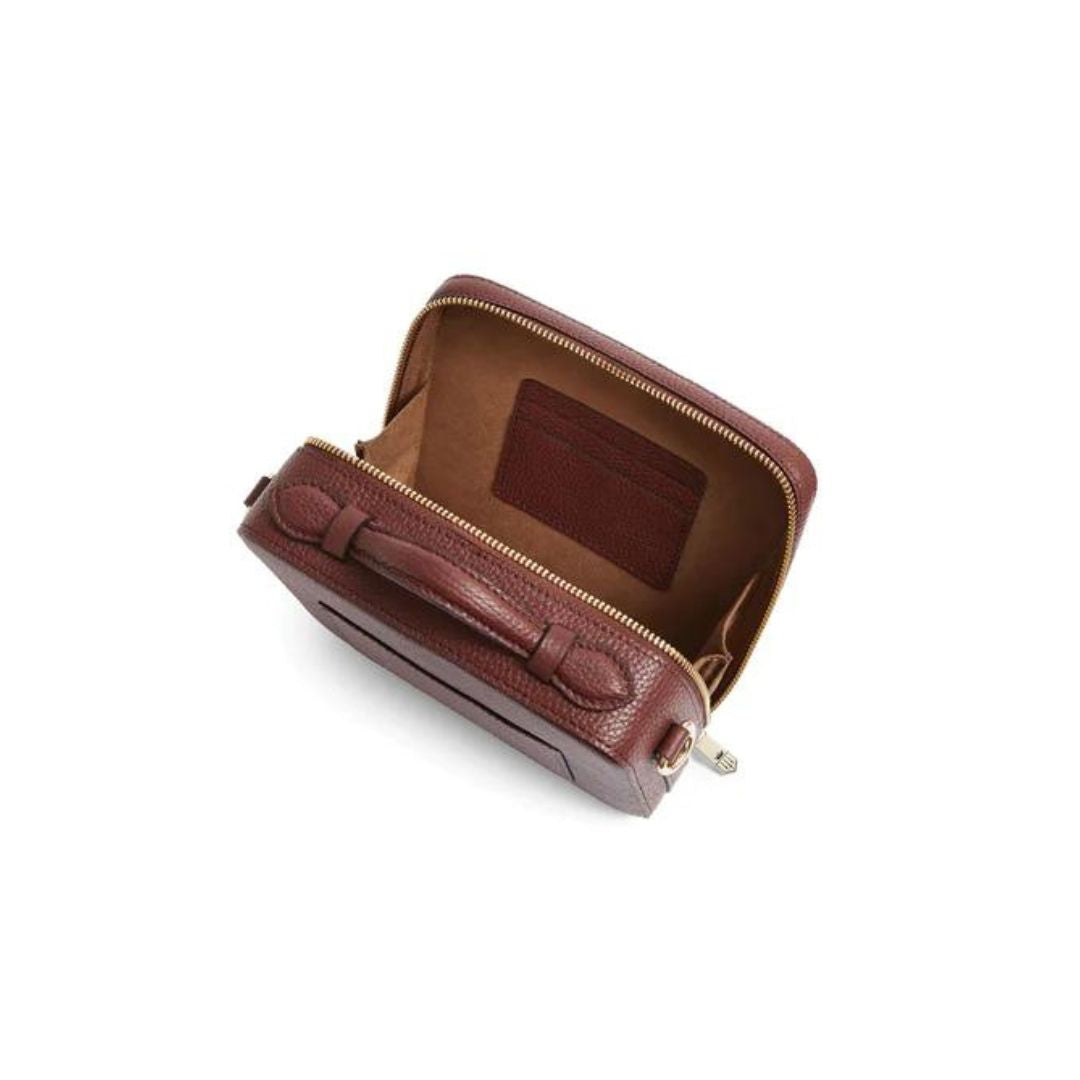 Fairfax & Favor Buckingham Crossbody Leather Bag in Burgundy