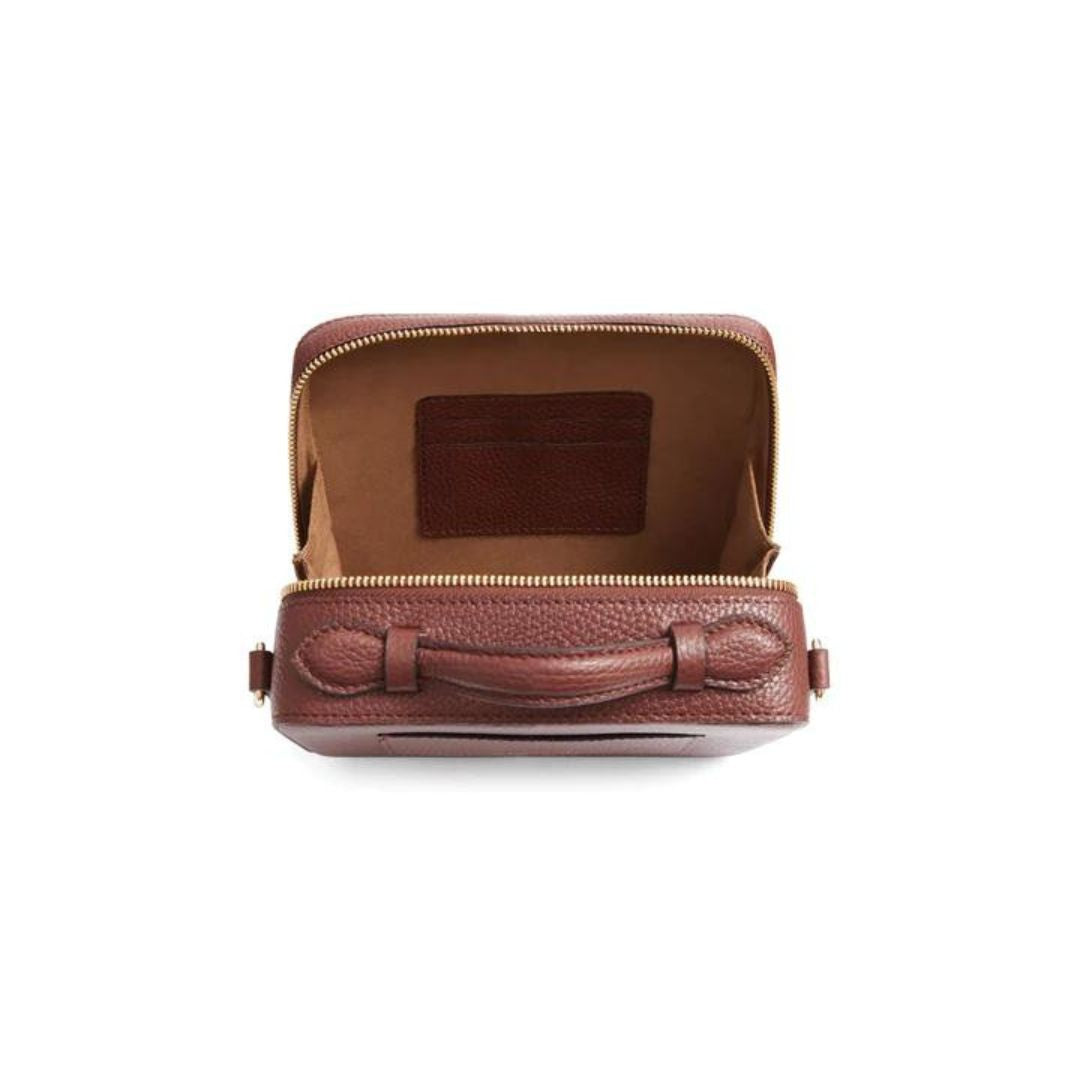 Fairfax & Favor Buckingham Crossbody Leather Bag in Burgundy