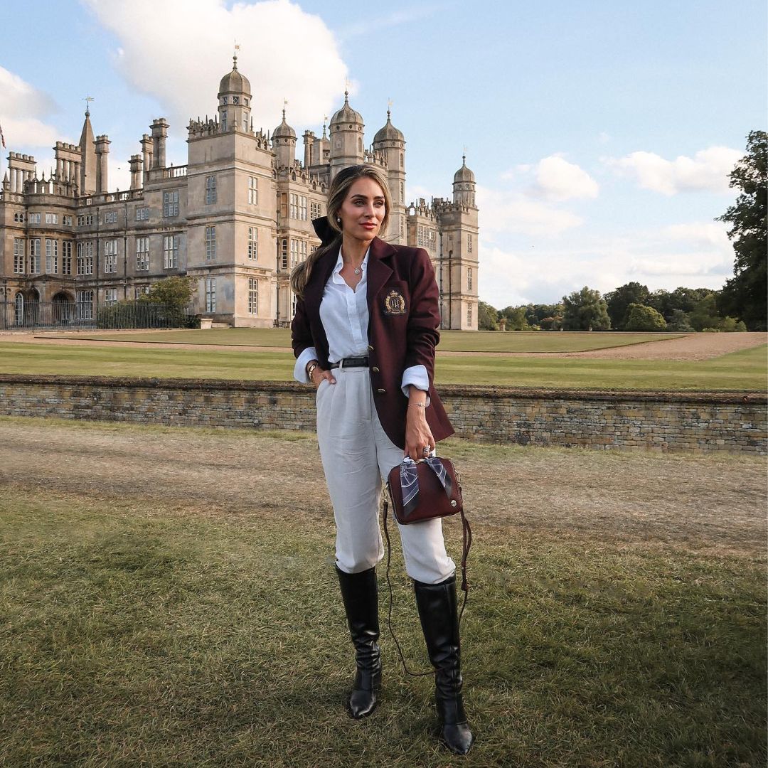 Fairfax & Favor Buckingham Crossbody Leather Bag in Burgundy