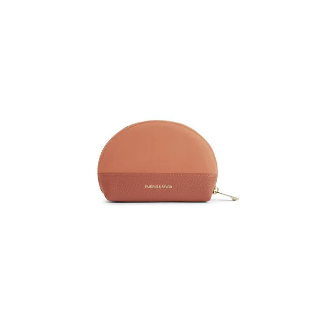 Fairfax & Favor Chiltern Suede Coin Purse in Melon