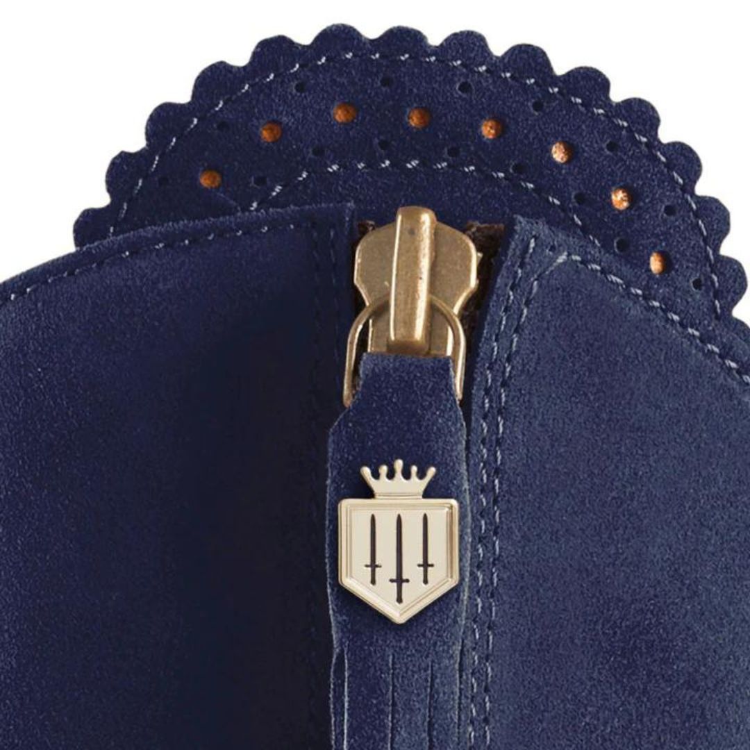 Fairfax & Favor Heeled Regina Suede Boot in Ink