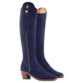 Fairfax & Favor Heeled Regina Suede Boot in Ink